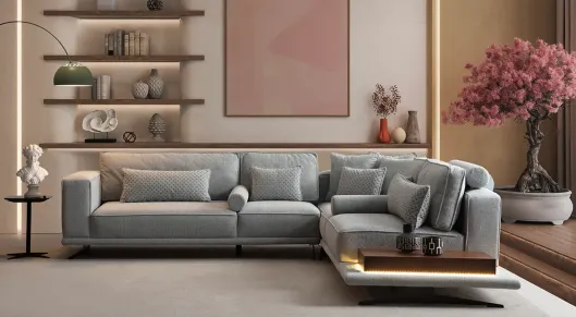 Product img 2, Prada Metal Ayaklı Köşe Koltuk Takımı